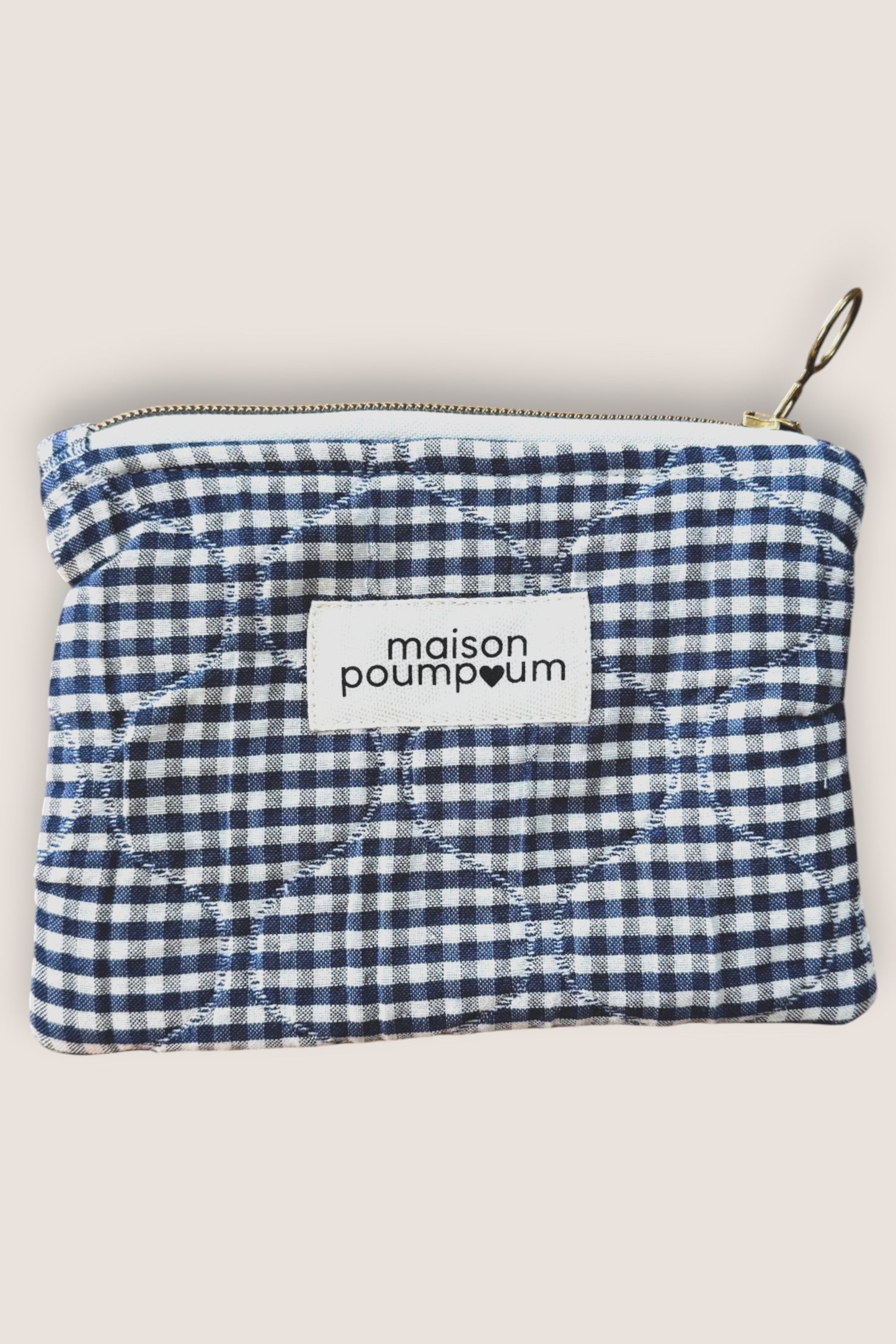 Pochette S - Jacquard - Vichy marine