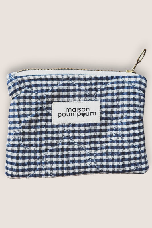 Pochette S - Jacquard - Vichy marine