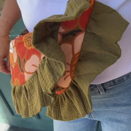 sac banane demi lune maison poumpoum fleuri vintage froufrous vidéo