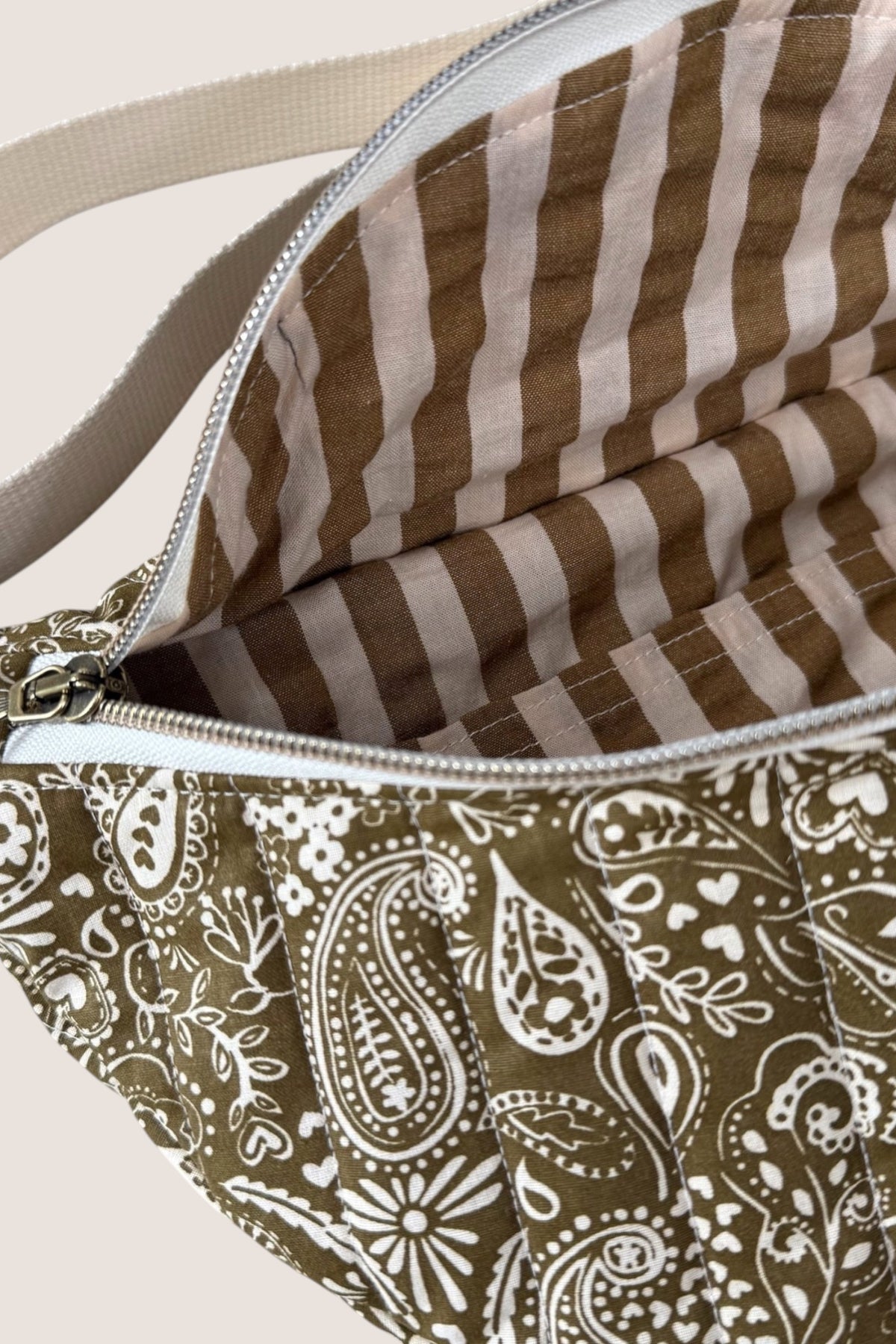 sac banane bandana kaki -maison poumpoum made in France