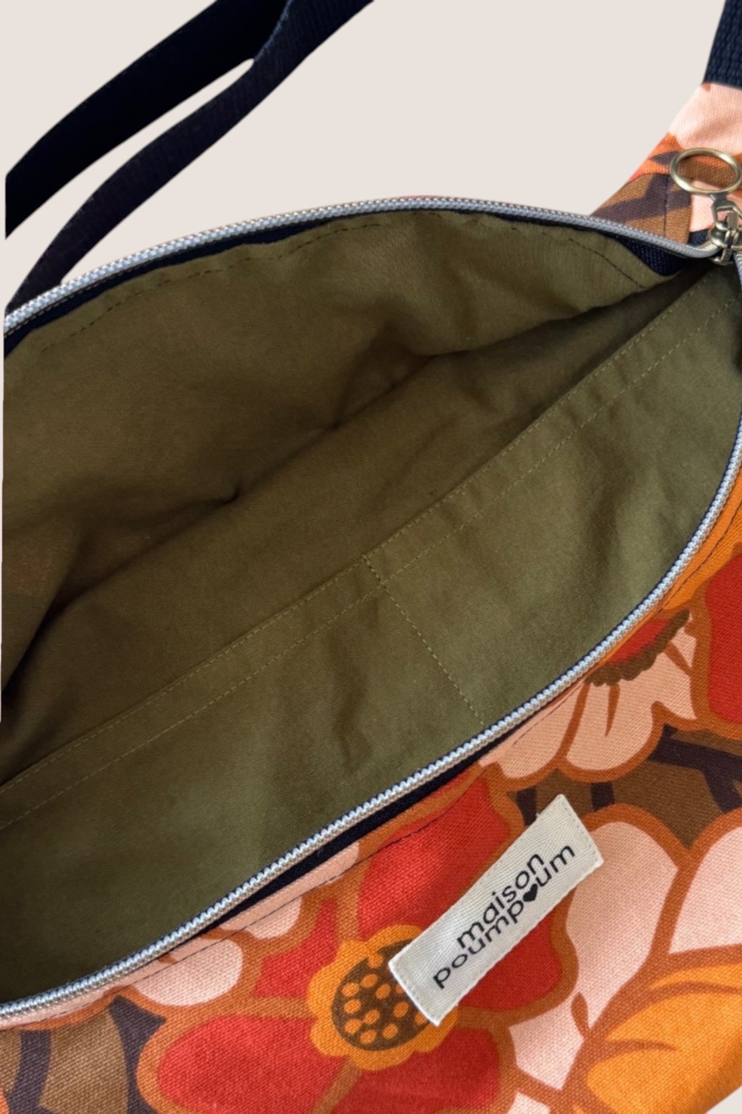 Sac banane fleuri 70's