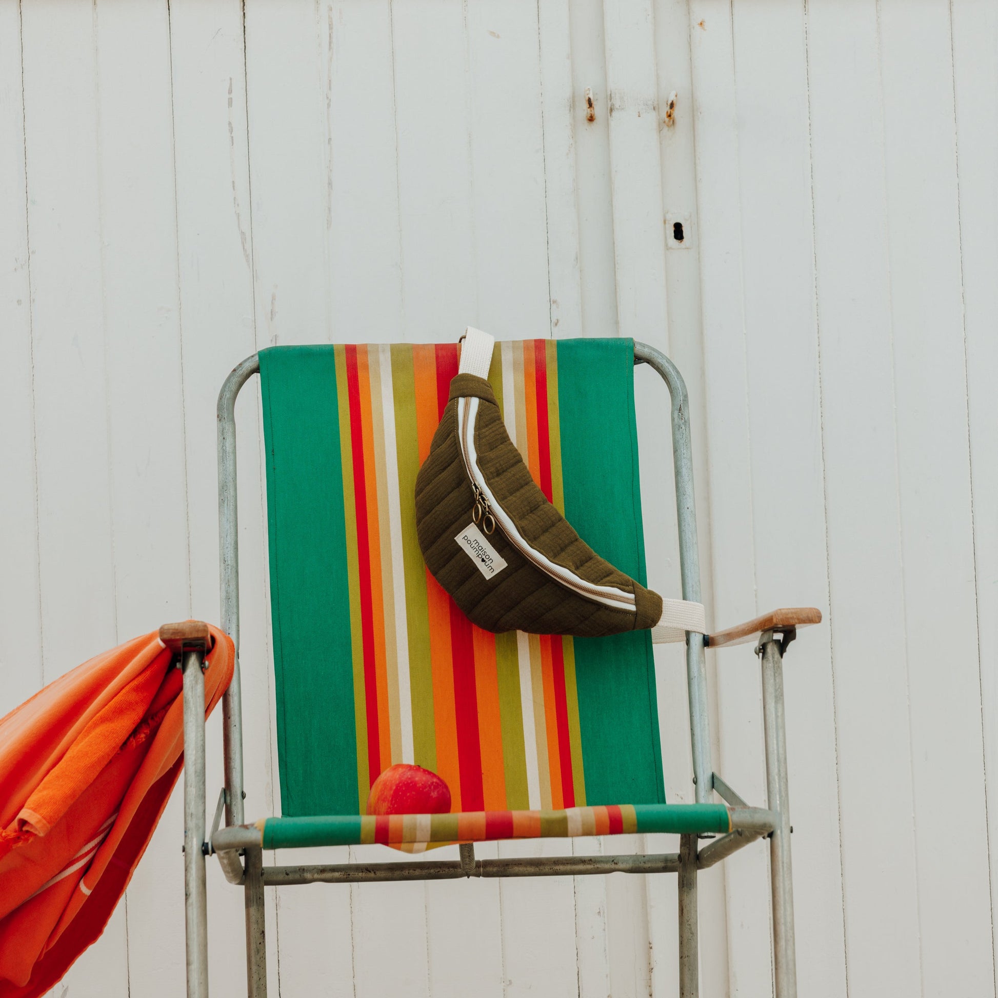 sac banane gaze de coton kaki lifestyle