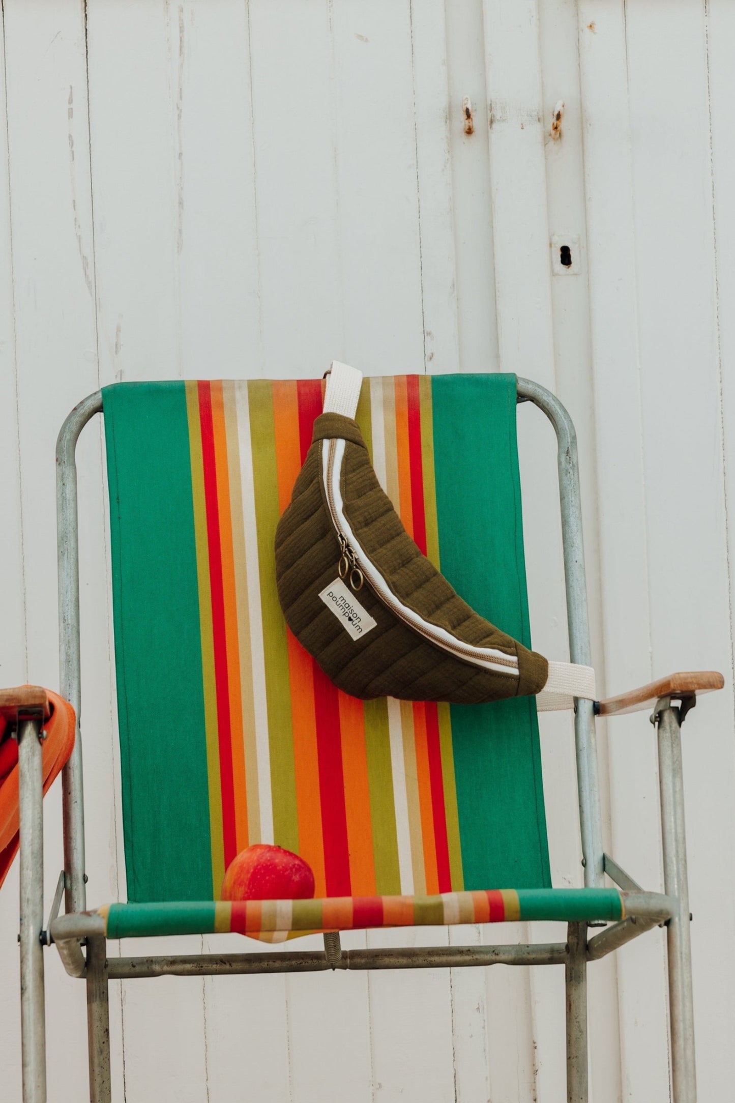 sac banane gaze de coton kaki lifestyle