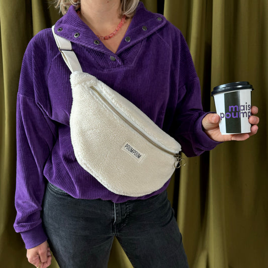 sac banane moumoute crème portée2