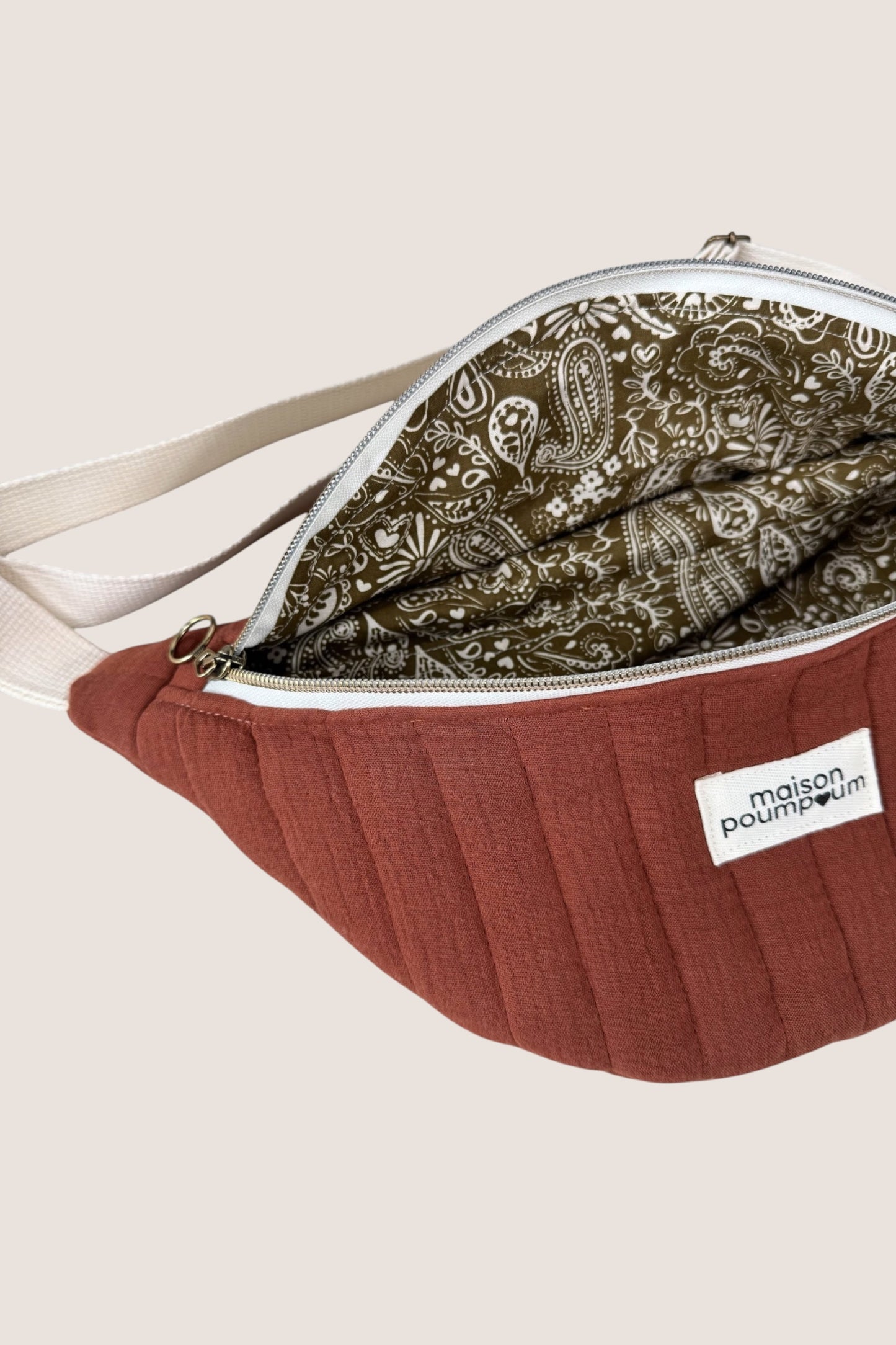 Sac Banane - Gaze de Coton Terracotta