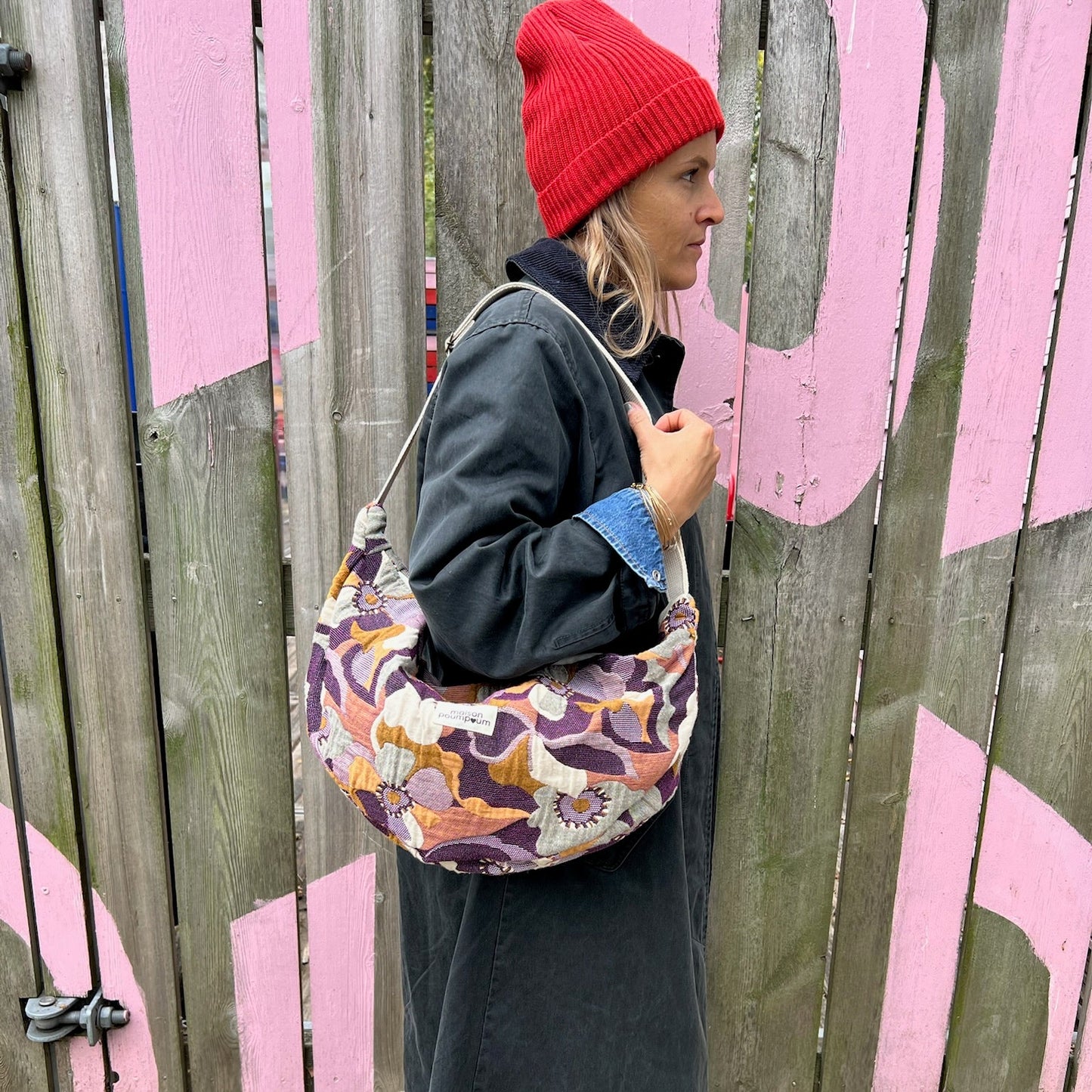 Sac Demi lune - Maxi fleur vintage