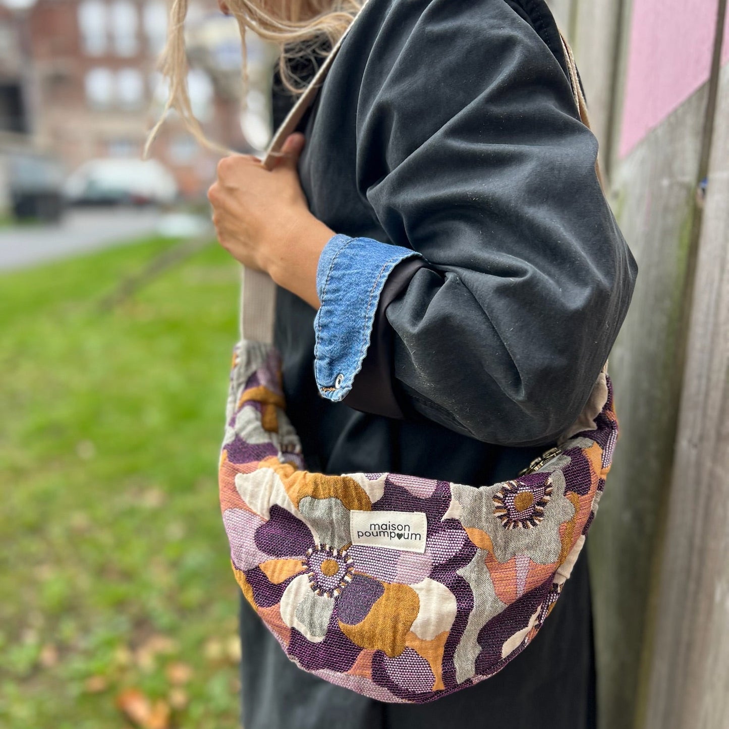 Sac Demi lune - Maxi fleur vintage