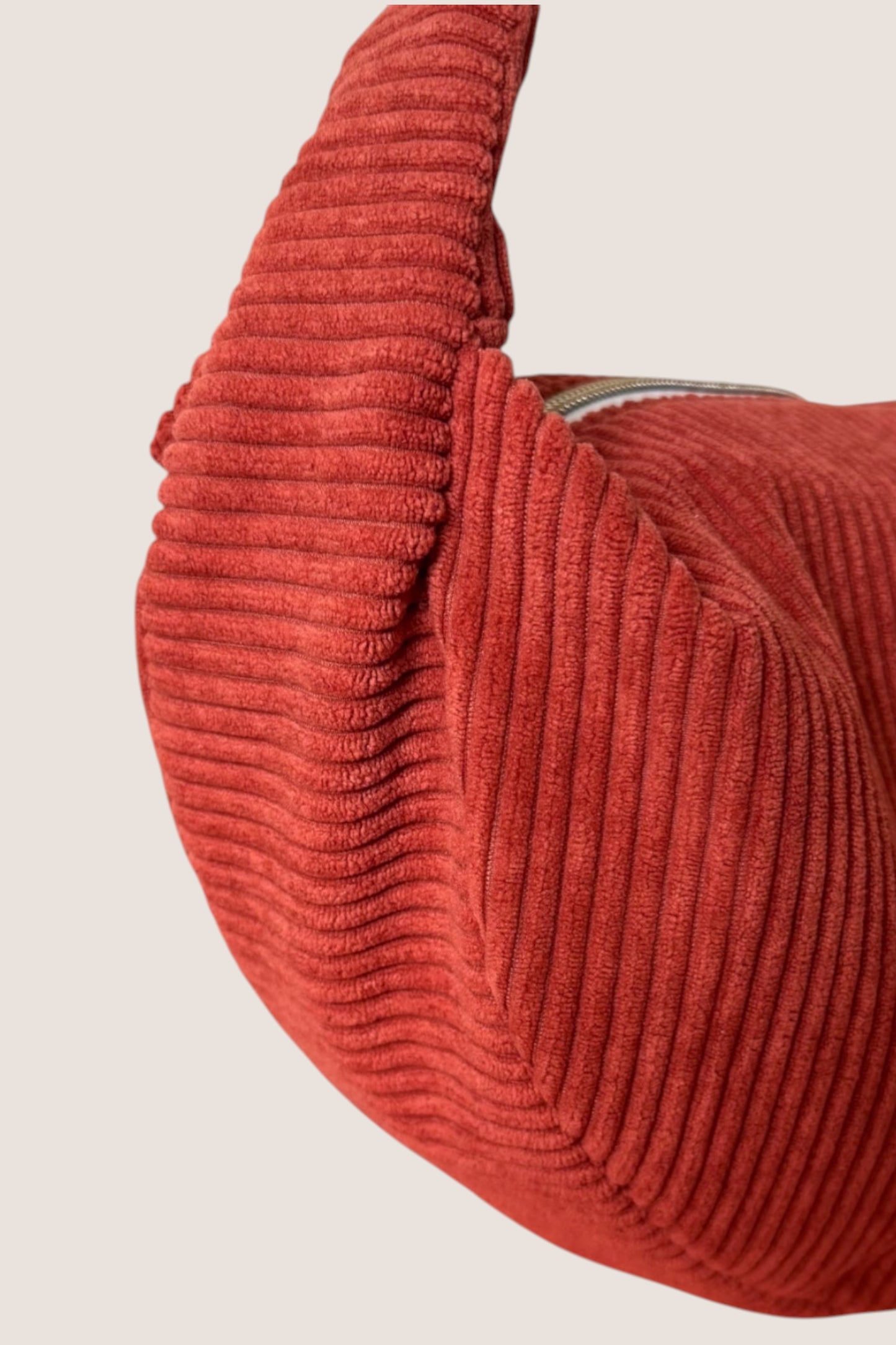 Sac Demi Lune - Velours terracota