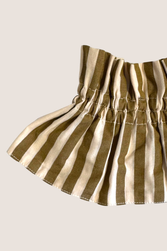 Le col amovible -Rayure kaki