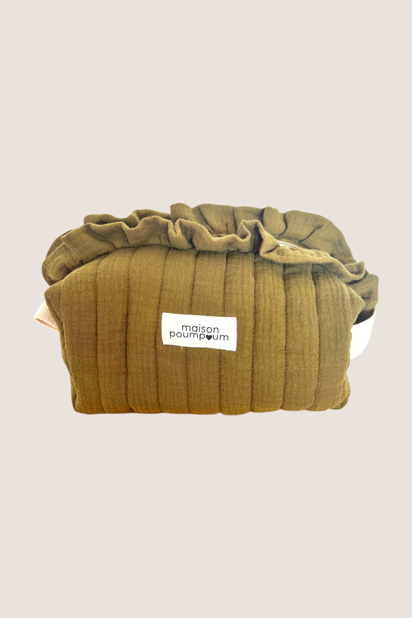 maison poumpoum Trousse de Toilette froufrou kaki idée cadeau made in france