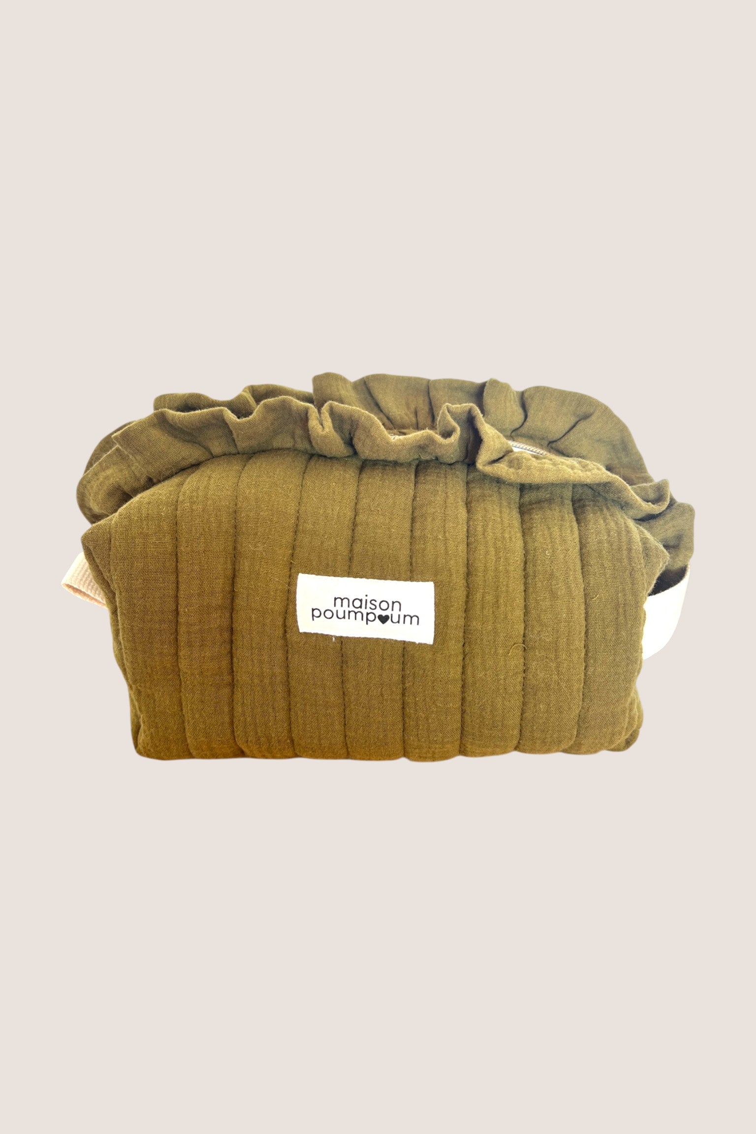 maison poumpoum Trousse de Toilette froufrou kaki idée cadeau made in france