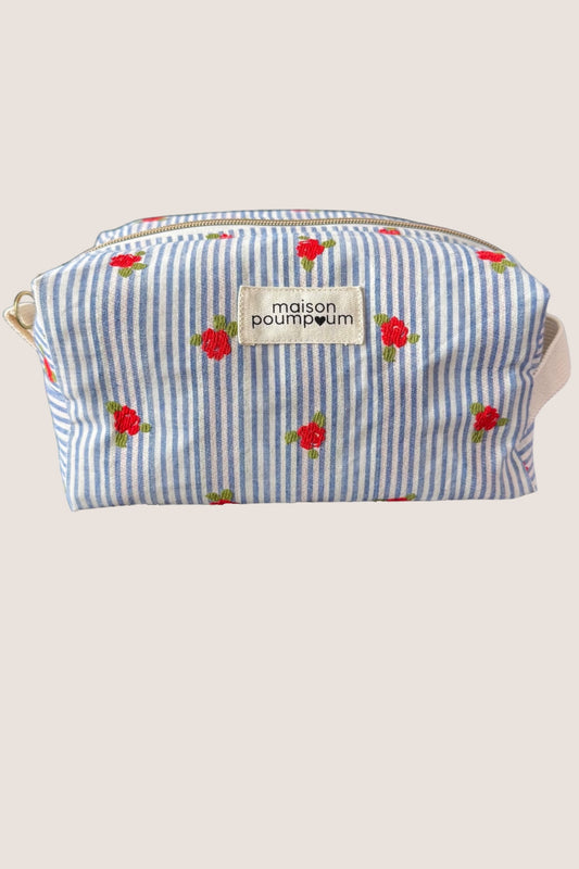 trousse toilette rayure fleurie Maison PoumPoum