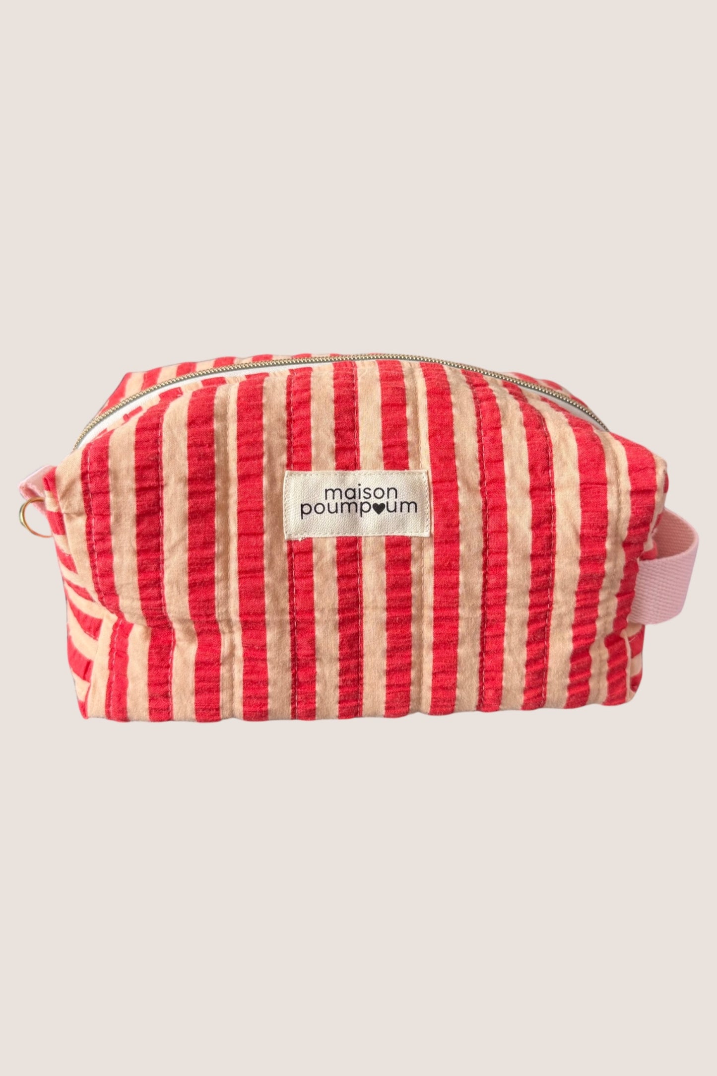trousse toilette rayure rouge Maison PoumPoum femme